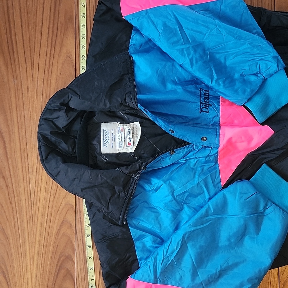 DiTrani Designs Vintage 80s Black Blue Pink Jacket Sz 40 - Picture 7 of 11